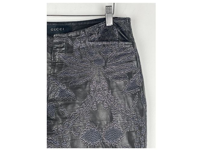 Gucci von Tom Ford SS00 bestickte Leder-Bikerhosen - Ansicht 5