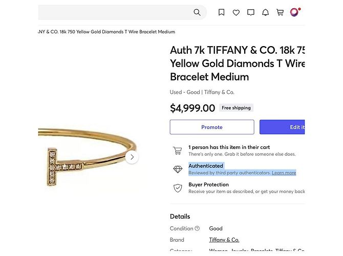 Tiffany T Bracciale Tiffany & Co T Wire in oro giallo 18k e diamanti - vista 9