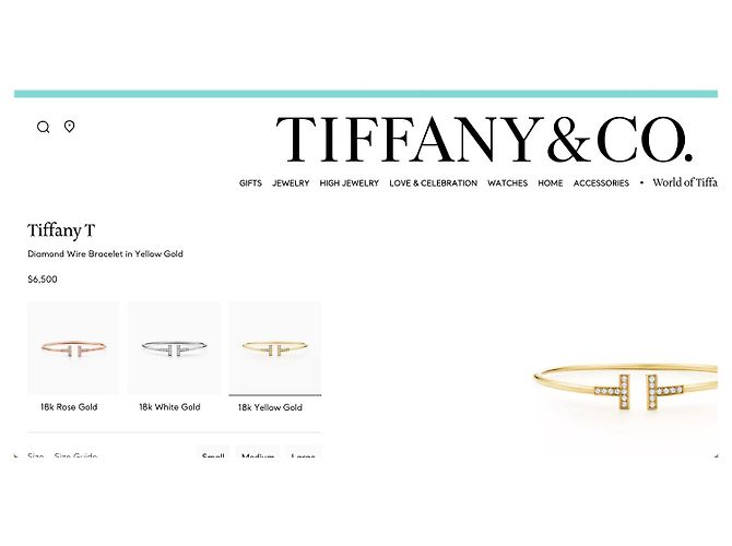 Tiffany T Bracciale Tiffany & Co T Wire in oro giallo 18k e diamanti - vista 8