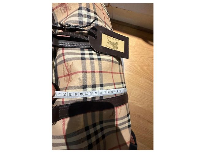 Sac de voyage Burberry Check Marron Rouge Beige - vue 14
