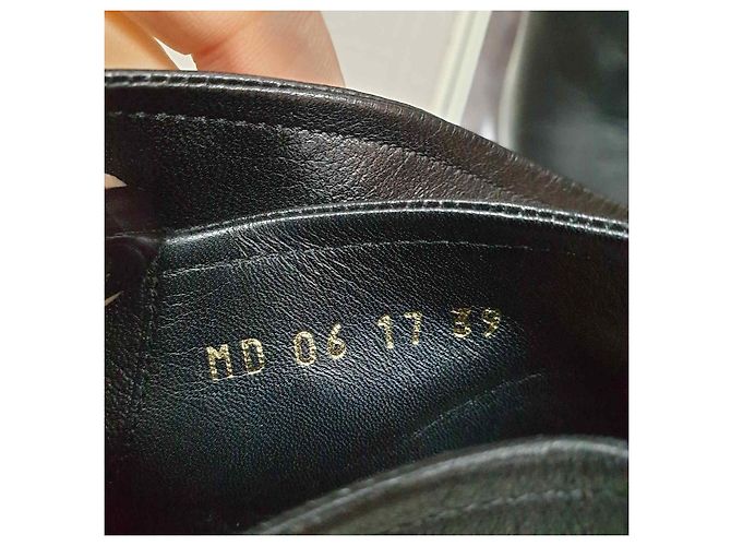 Christian Dior Black Leather Ties Heels Booties sz.39 Pre-Owned - view 15