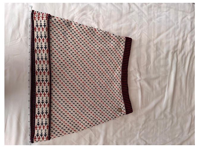 Conjunto de punto Chanel - Suéter y falda Blanco Roja Azul - vista 20