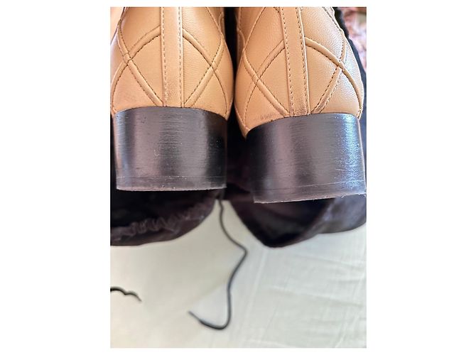Botines de piel Chanel Beige Negro 39 - vista 10