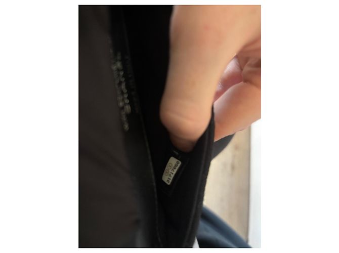 Chanel Bolsa de ombro em tecido acolchoado preto - vista 9