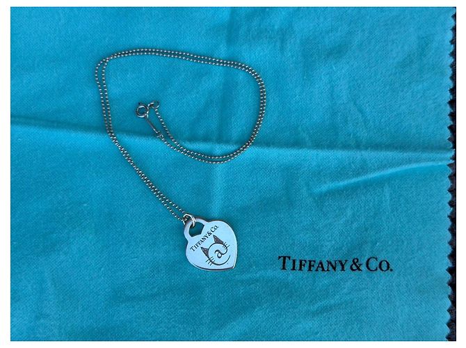 Colar Tiffany & Co. com Pendente Coração Cat Street Limited Hardware prateado - vista 17