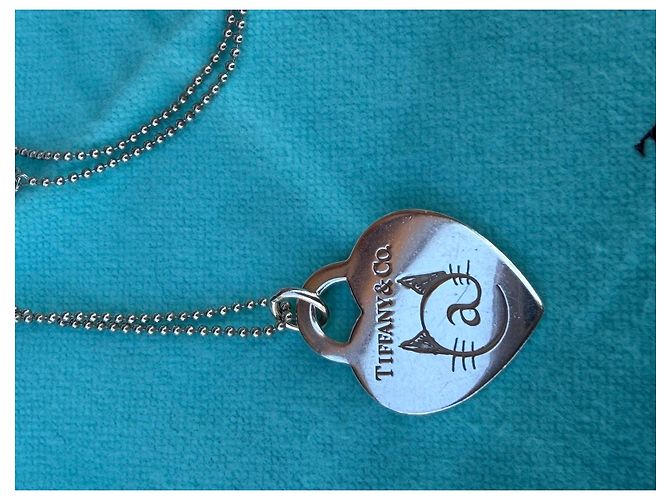 Colar Tiffany & Co. com Pendente Coração Cat Street Limited Hardware prateado - vista 19