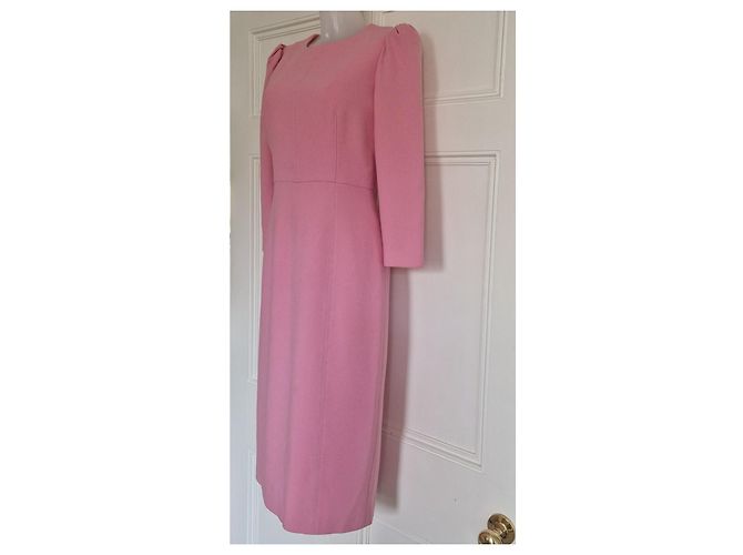Vestido sheath Veronica Beard rosa con mangas abullonadas - vista 10