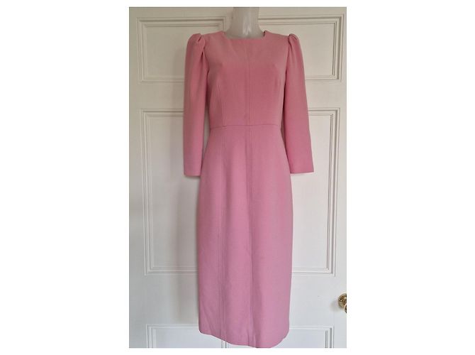 Vestido sheath Veronica Beard rosa con mangas abullonadas - vista 2