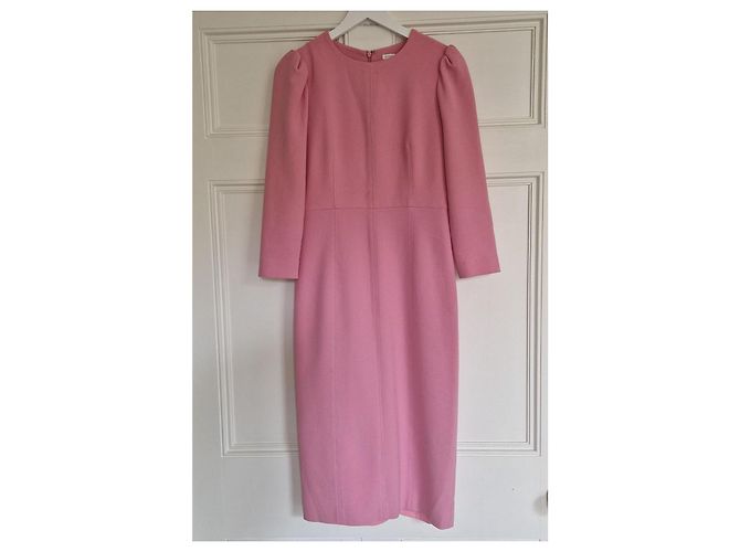 Vestido sheath Veronica Beard rosa con mangas abullonadas - vista 3