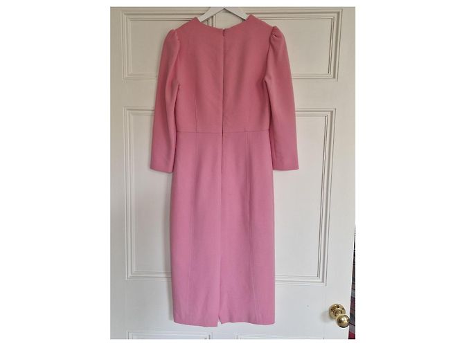 Vestido sheath Veronica Beard rosa con mangas abullonadas - vista 6