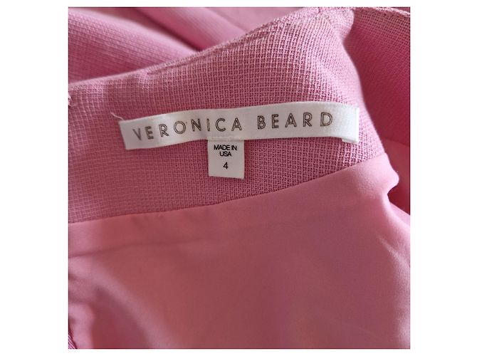 Vestido sheath Veronica Beard rosa con mangas abullonadas - vista 7