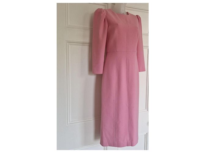 Vestido sheath Veronica Beard rosa con mangas abullonadas - vista 8
