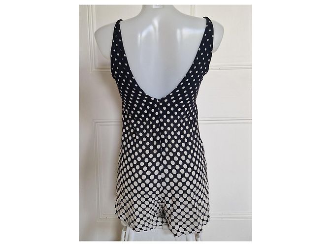 Zimmermann Polka Dot Romper Black White - view 3