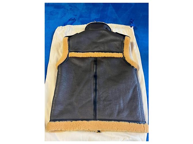 Chaleco de piel de oveja unisex Louis Vuitton Castaño - vista 2