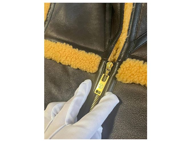 Chaleco de piel de oveja unisex Louis Vuitton Castaño - vista 6