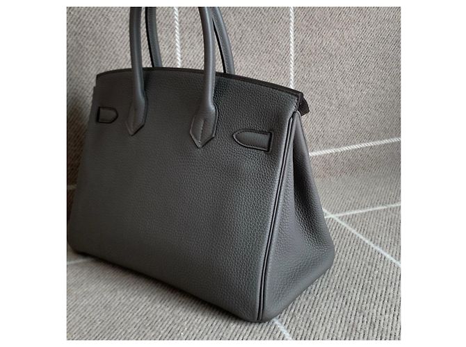 Hermès Hermes Birkin 30 Gris - vue 4