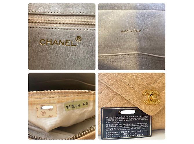 Chanel Bolsa Camera Bijoux Chevron Caviar Bege - vista 12