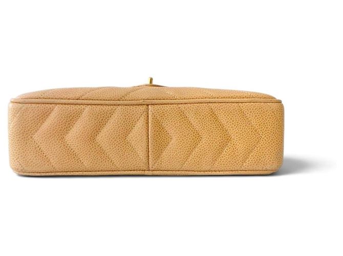Chanel Bolsa Camera Bijoux Chevron Caviar Bege - vista 5