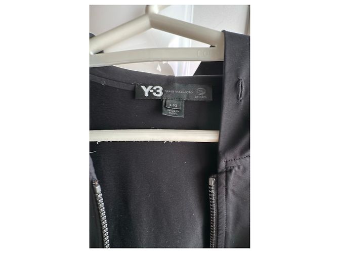 Y3 Chaqueta con capucha Y-3 negra Negro - vista 3