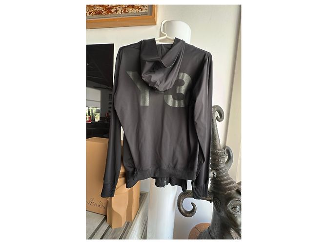 Y3 Chaqueta con capucha Y-3 negra Negro - vista 7