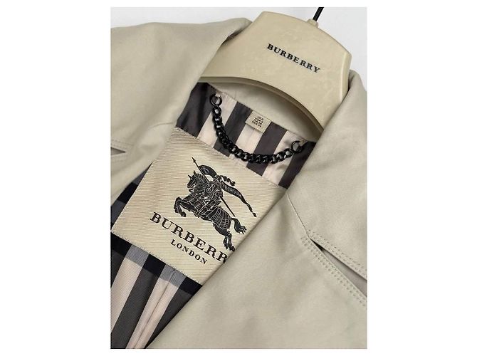 Gabardina Burberry de algodón beige - vista 4