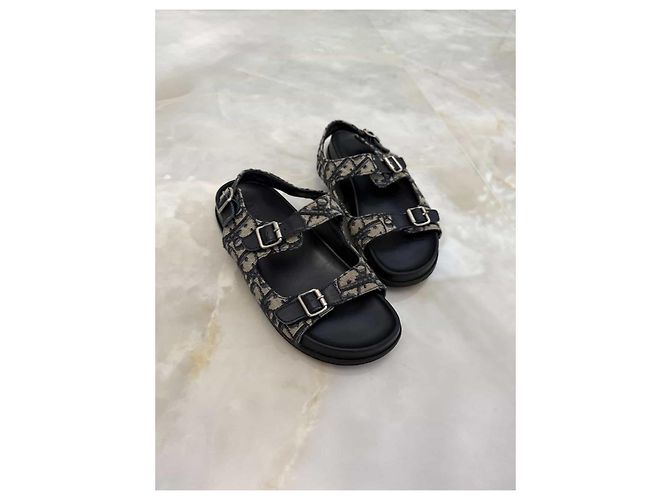 Sandali Christian Dior Oblique Monogram Nero Monogramma - vista 3