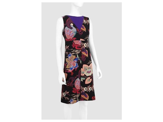Abito senza maniche Etro stampa floreale multicolore Nero Porpora - vista 3