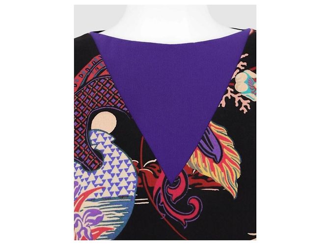 Abito senza maniche Etro stampa floreale multicolore Nero Porpora - vista 5
