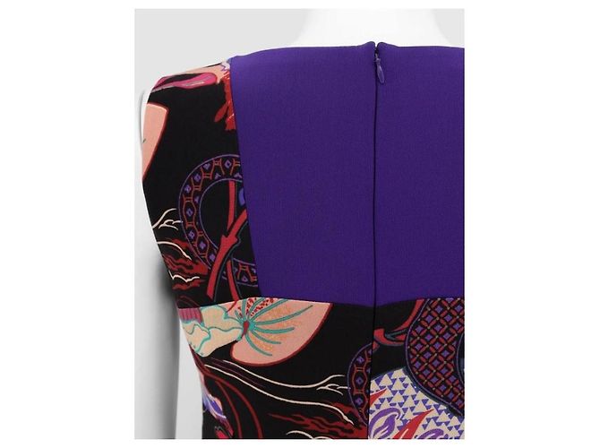 Abito senza maniche Etro stampa floreale multicolore Nero Porpora - vista 9