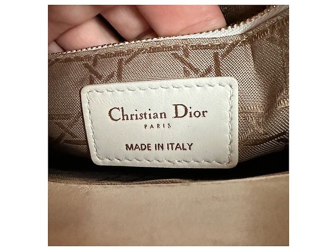 Borsa Christian Dior Lady Dior My ABCDior in pelle bianca Bianco - vista 12