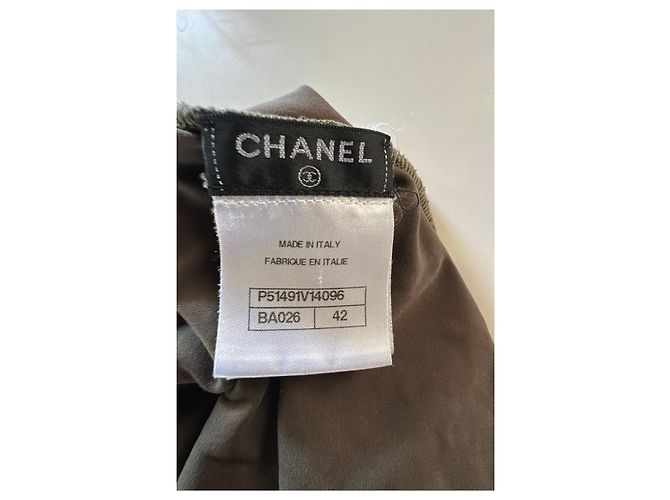 Chanel Einteiler-Badeanzug mit CC-Logo Knöpfen Braun - Ansicht 14