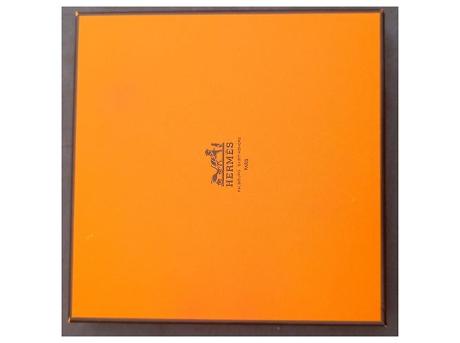 Hermès Cocotte de soie Seidentuch - Orange Origami Braun Weiß Metallisch - Ansicht 2