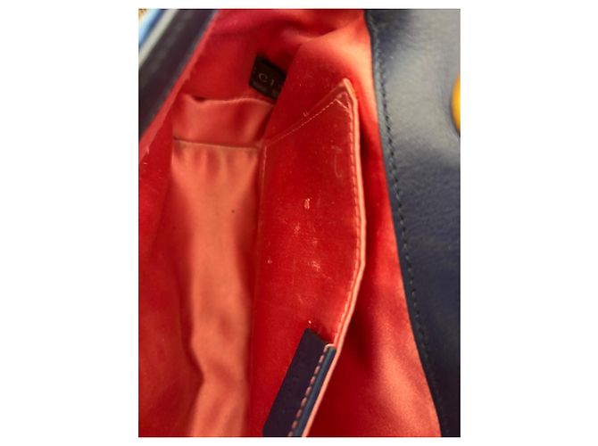 Gucci Petit sac à bandoulière Marmont en velours bleu royal - vue 11