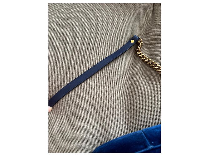 Gucci Petit sac à bandoulière Marmont en velours bleu royal - vue 8