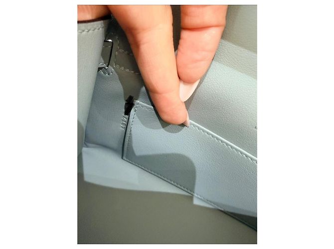 Hermès Kelly Sellier Borsa in pelle grigia Grigio - vista 6