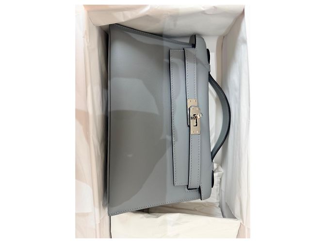 Hermès Kelly Sellier Borsa in pelle grigia Grigio - vista 9