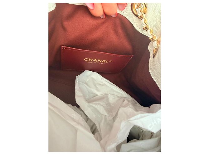 Chanel 19 Chanel 25 Sac Seau Cuir Caviar Blanc - vue 4
