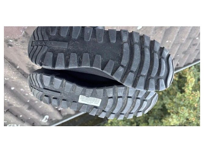 Sneaker a calzino Prada in tessuto nere Nero - vista 4
