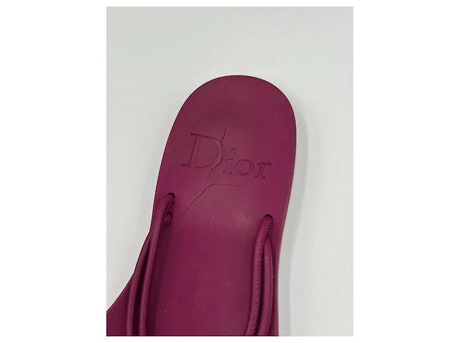 Autre Marque Infradito Dior in gomma Rosa Porpora - vista 10