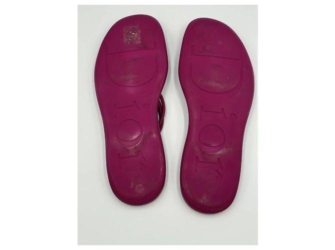 Autre Marque Infradito Dior in gomma Rosa Porpora - vista 11