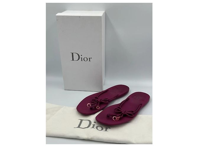 Autre Marque Infradito Dior in gomma Rosa Porpora - vista 2