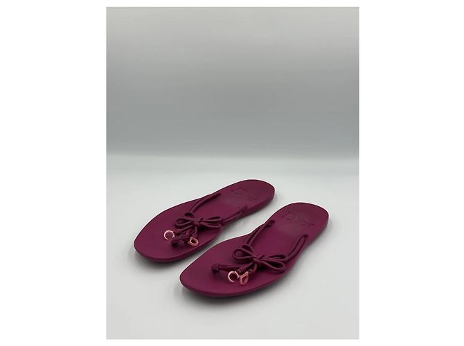 Autre Marque Infradito Dior in gomma Rosa Porpora - vista 3