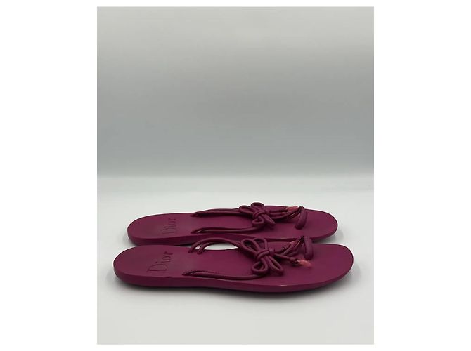 Autre Marque Infradito Dior in gomma Rosa Porpora - vista 6