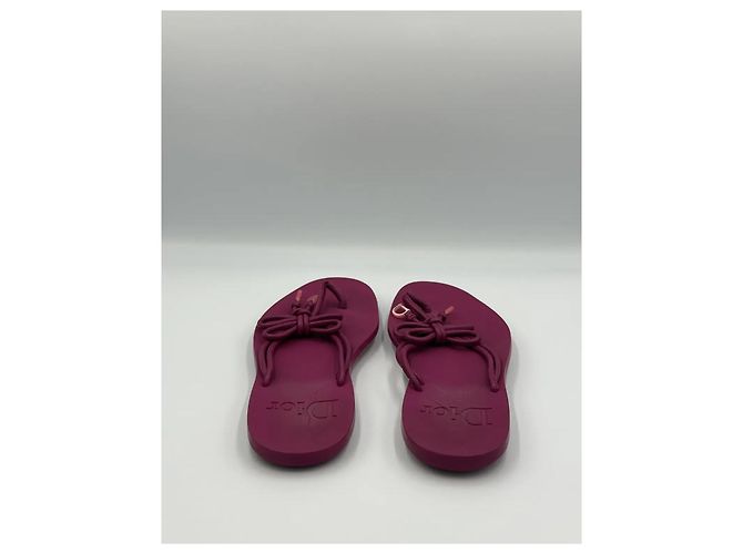Autre Marque Infradito Dior in gomma Rosa Porpora - vista 7