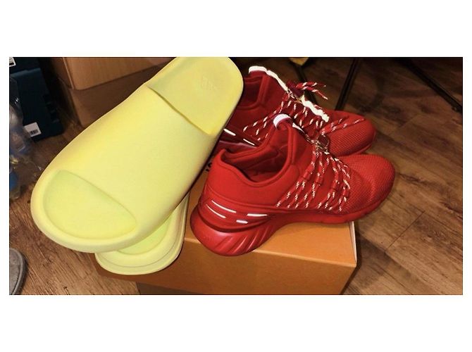 Louis Vuitton Sneakers Rosse Gr. 8 Rosso - vista 4