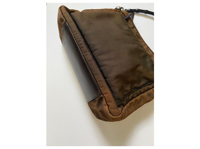 Borsa Gucci Bamboo in tela marrone - vista 3