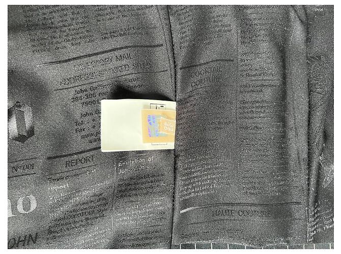 John Galliano Gilet a righe nere ornato da ricami e pizzo rosso Nero Multicolore D'oro - vista 9