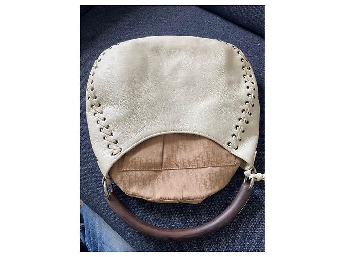 Christian Dior Borsa Dior Gipsy in pelle bianca Bianco - vista 5