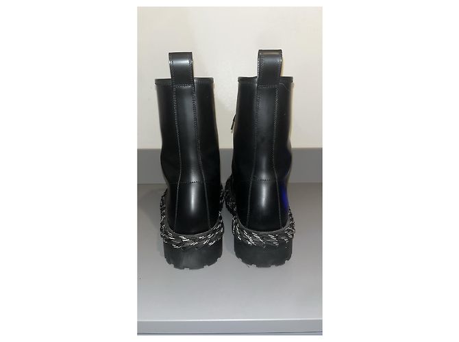 Balenciaga black leather boots - view 4