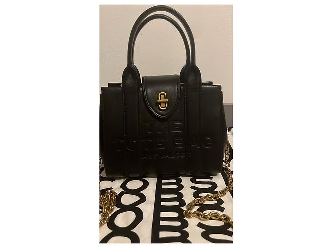 Borsa Marc Jacobs The Tote Bag in pelle nera Nero - vista 2
